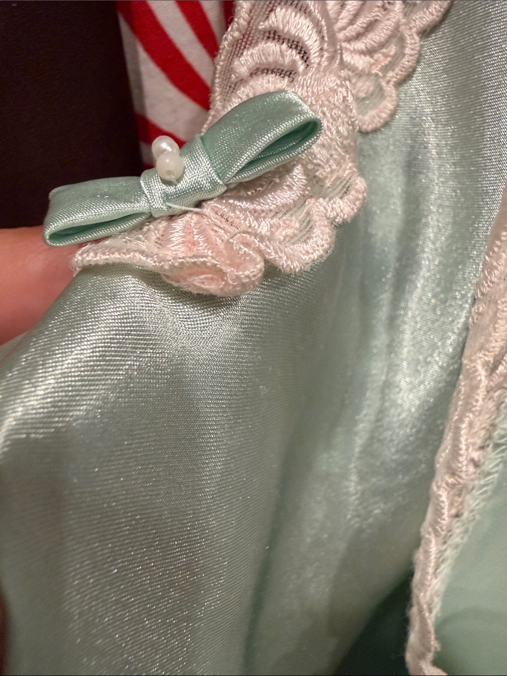 Dior Vintage Slip Dress Chemise Satin Floral Lace Pastels - Picture 10 of 11
